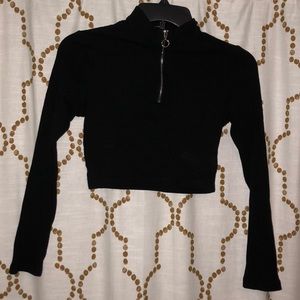 SHEIN Long Sleeve Crop Top